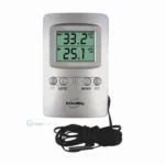 Thermo-Hygromètre – Thermomètre intérieur avec sonde extérieure étanche et affichage LCD