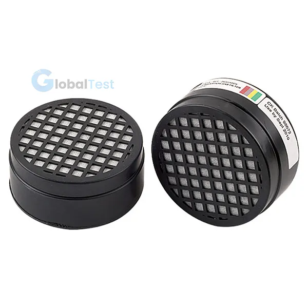 Filtre A1B1E1K1 – cartouche respiratoire hautement performante combinant les classes A1, B1, E1, K1 et P3 (99,95 % d'efficacité), protection contre gaz, vapeurs organiques, inorganiques, acides, ammoniaque, particules et brouillards toxiques, conforme à la norme EN 141, compatible avec le masque 37354