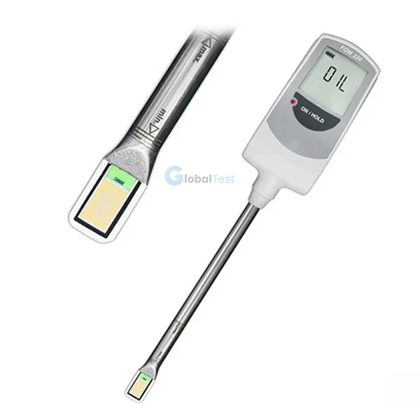 Le testeur d’huile électronique Ebro FOM 320SET permet une mesure précise de la qualité de l’huile de friture, détecte les composés polaires, dispose d’un indicateur LED à code couleur et est étanche selon la norme IP67, idéal pour une utilisation dans les environnements professionnels tels que les restaurants, cantines et cuisines industrielles.