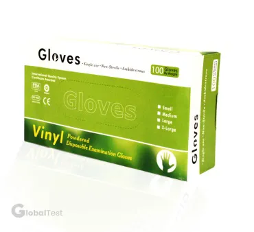 Boîte blanche de gants d’examen jetables en vinyle transparent — non poudrés, latex‑free, design ambidextre et très bon relief tactile. Parfait pour hygiène, laboratoire, sector agroalimentaire et services de nettoyage