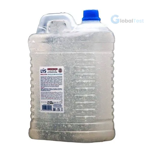 Gel Hydroalcoolique antibactérien 70 %, élimine 99,99 % des bactéries, ne colle pas, sans résidus, sans rinçage ni essuyage, pratique pour usage quotidien à la maison, au bureau ou en déplacement, disponible en bidon de 5 L pour usage professionnel.