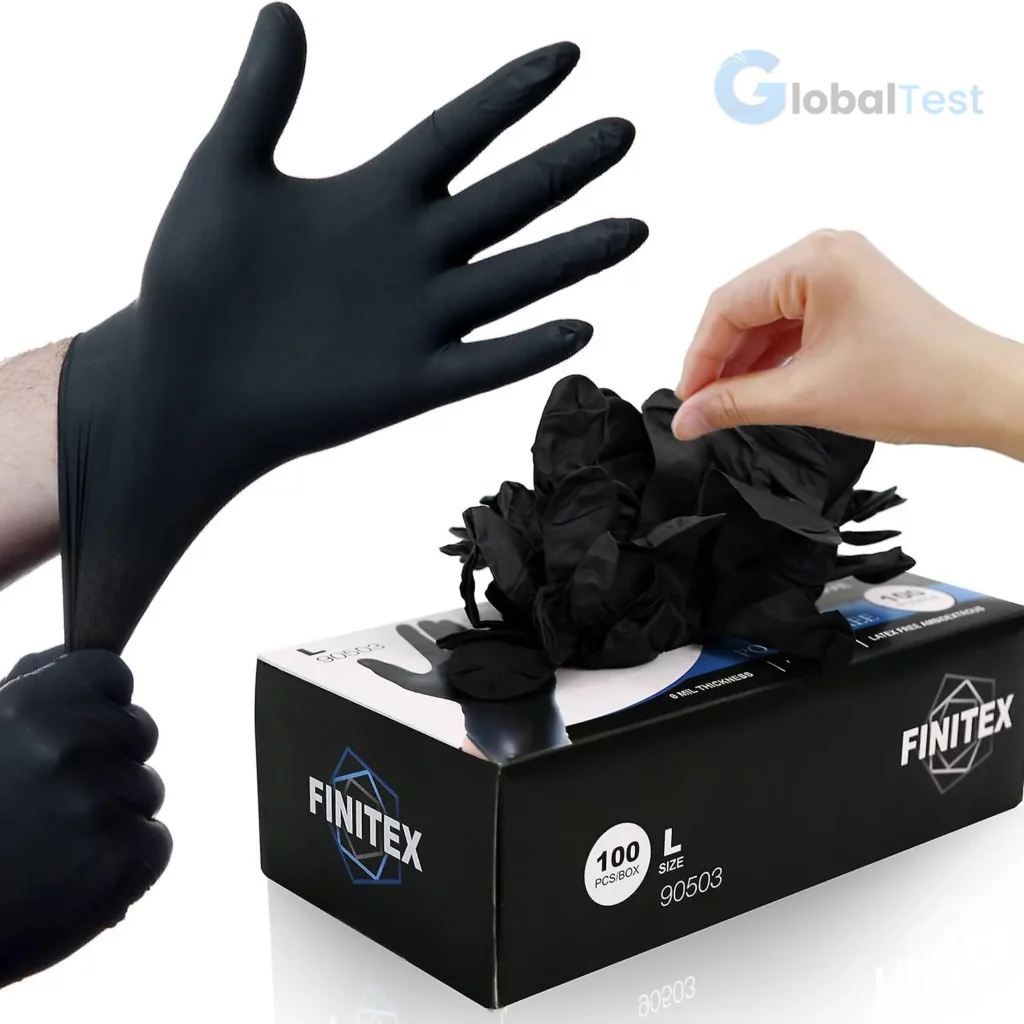 Gants Nitrile Noir — Boîte de 100 gants jetables noirs, sans latex ni poudre. Micro‑texturés pour une adhérence fiable, haute sensibilité tactile, étanchéité totale (EN 455, classe I). Idéaux pour les secteurs médicaux, industriels ou agroalimentaires. Durée de vie 3 ans.