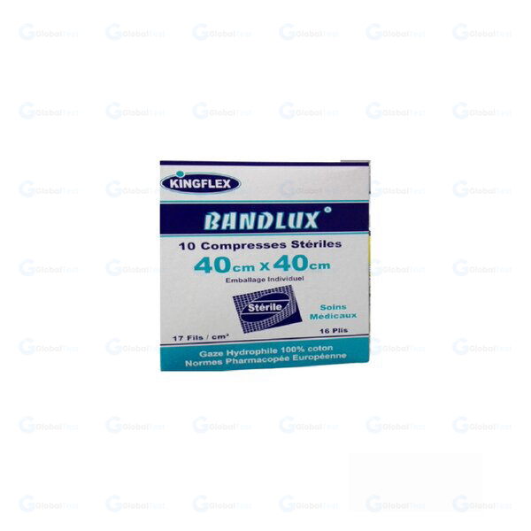 Compresse stérile K-Flex en gaze de coton hydrophile, emballage individuel, idéale pour pansement et désinfection des plaies