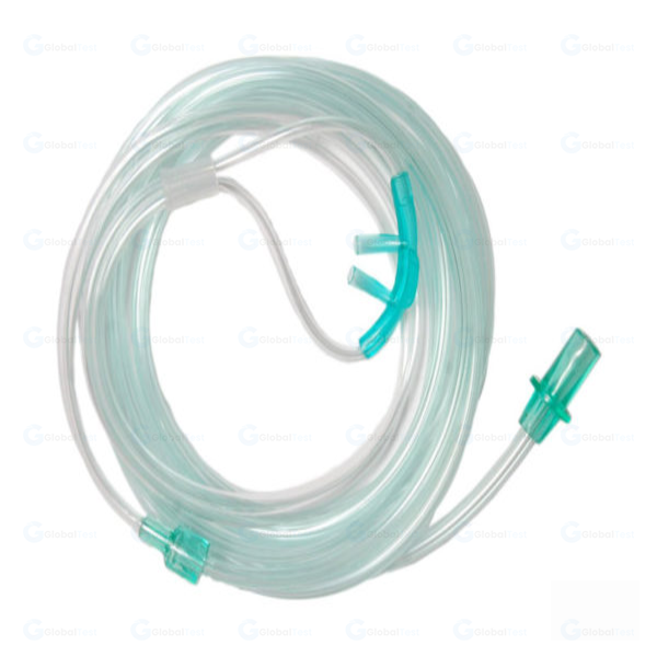 Lunette à Oxygène Adulte – Canule nasale souple en PVC médical, embouts confortables, tube antidérapant, usage unique, compatible avec concentrateurs et bouteilles d’oxygène