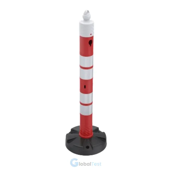 Poteaux de signalisation d'avertissement de 110 cm avec double face réfléchissante pour une visibilité optimale. Stabilité renforcée grâce à une masse en PVC, installation rapide avec tire-fond et ancrage plastique, résistants aux intempéries de -20°C à +60°C. Idéaux pour zones urbaines, parkings et chantiers.