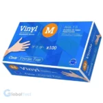 Gants vinyle Rubberex Gentle Touch – jetables, non poudrés, ambidextres, PVC, usage médical et alimentaire.