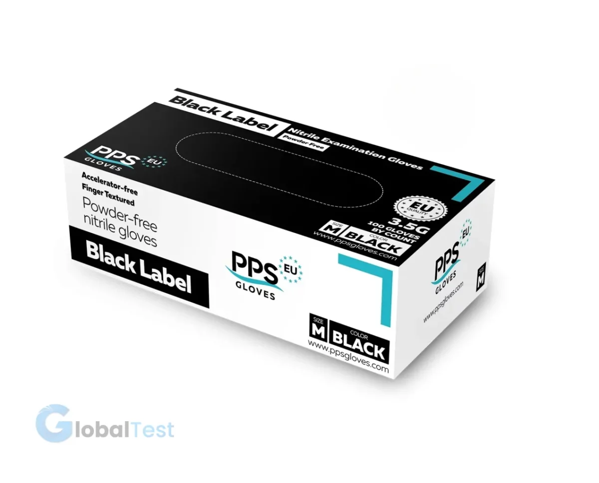 Gants nitrile noir 3,5 g – boîte de gants jetables ambidextres, texture antidérapante, sans latex, usage pro (médical, nettoyage, industrie)