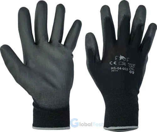 Gants FF Bunting Light HS‑04‑003 — gants polyester sans couture jauge 13, paume et doigts enduits PU texturé, poignet élastique. Performance EN 388 (4131X), confort optimal pour manutention légère, mécanique ou environnement humide.